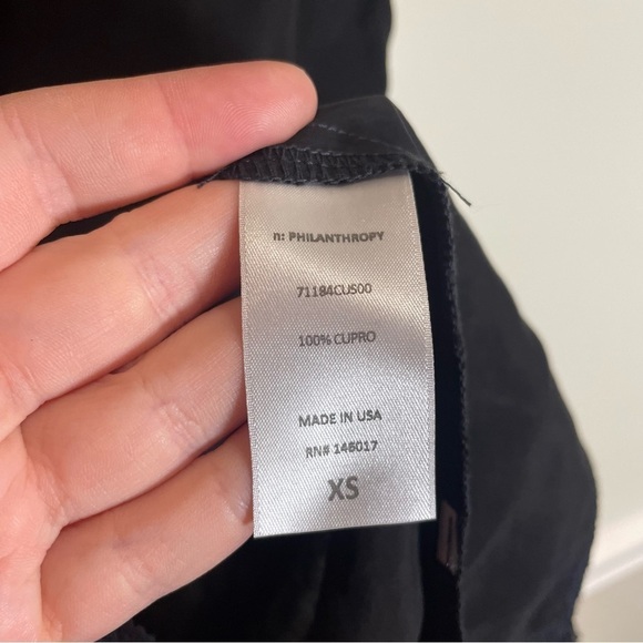 n:philanthropy 100% Cupro Black Calvin Slip Dress NWT XS - Picture 7 of 8